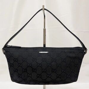 Gucci Black Monogram Shoulder Bag